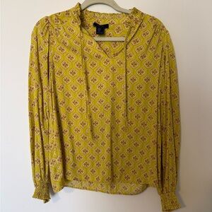 RACHEL Rachel Roy Yellow Geometric Blouse